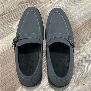 Unlisted by Kenneth Cole Half Time Show Dress Loafer Mens 7.5 Gray Faux Suede